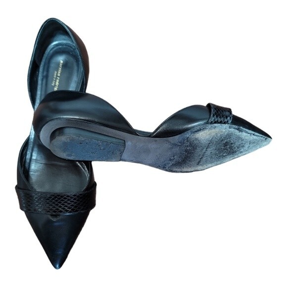 Narciso Rodriguez Women's Flats Dress Shoe Slip On Pointed Toe Black Size 38.5 - Picture 2 of 4